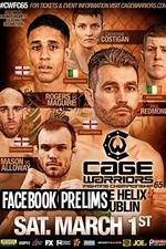 Watch Cage Warriors 65 Facebook prelims Vodlocker